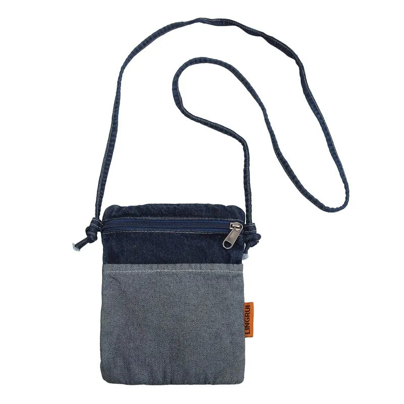 Wholesale Women Fashion Minimalist Mini Denim Crossbody Bag