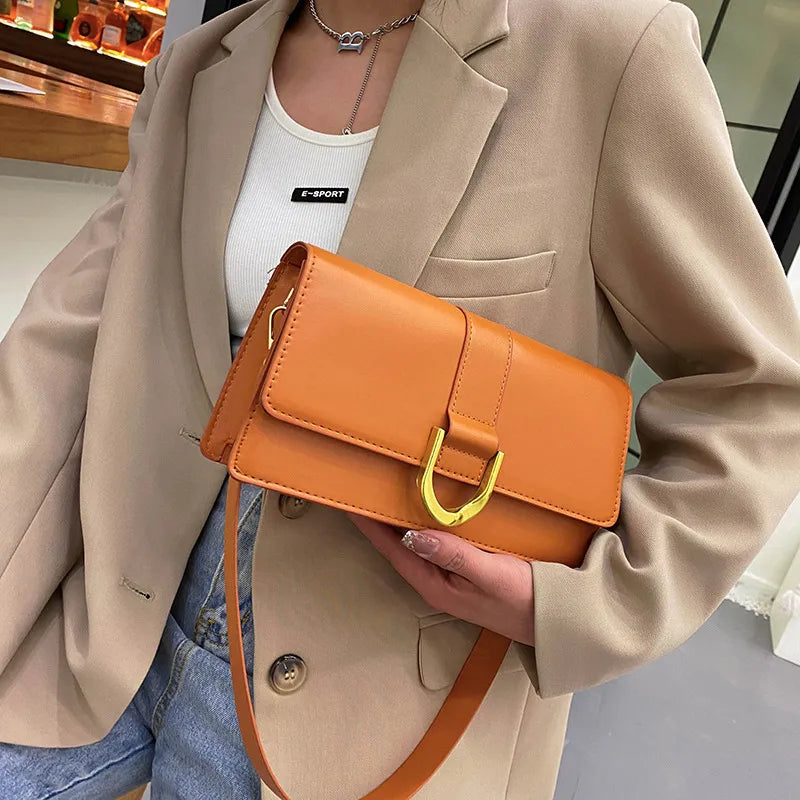Solid Color Large Capacity Shoulder Handle Tote Bag