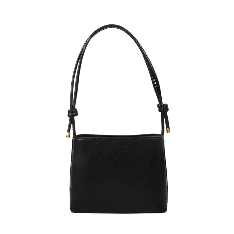Women Fashion Basic Diamond Stitching Bag