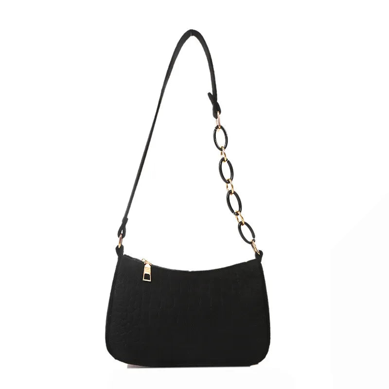 Fashion Casual Rhombic Nylon Square Zipper Shoulder Bag