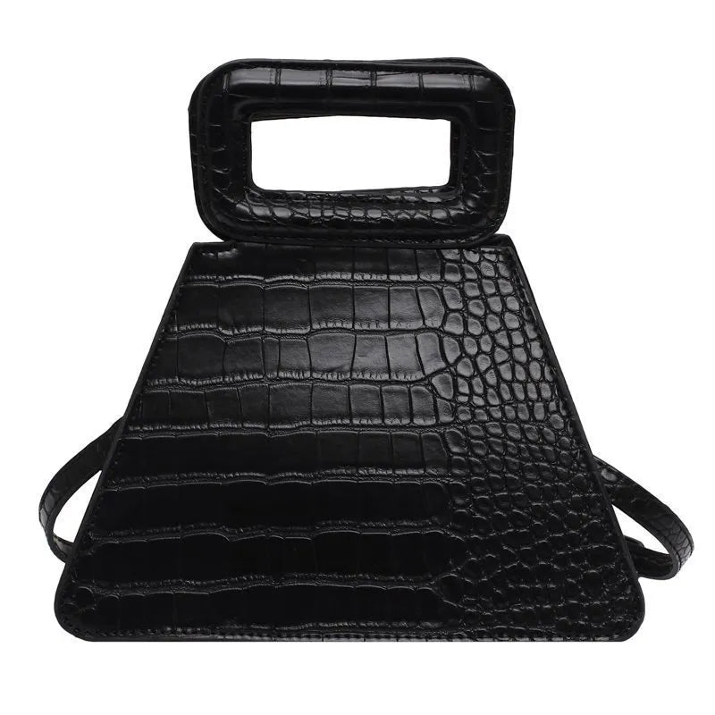 Stone Pattern Women Creative Design Solid Color Shoulder Handle Bag