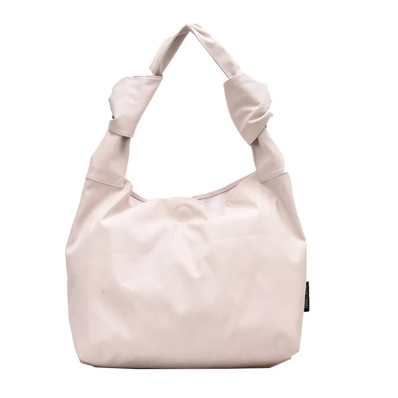 Women Casual Design Solid Color Large Capacity Shoulder Handle Tote Bag