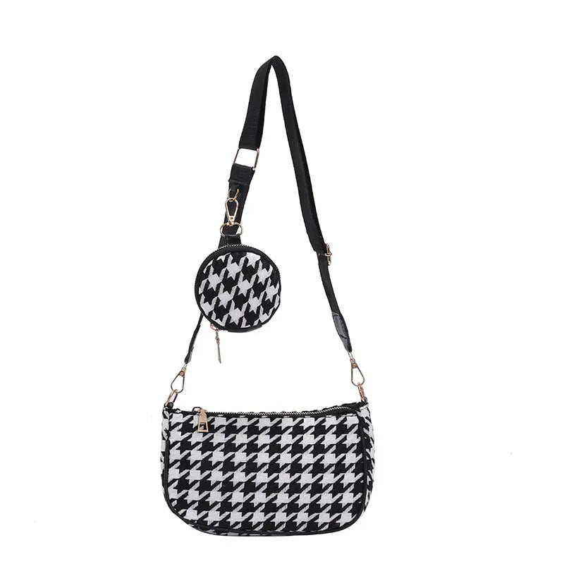 Color Blocking Large Capacity Hobo Shoulder Handle Bag