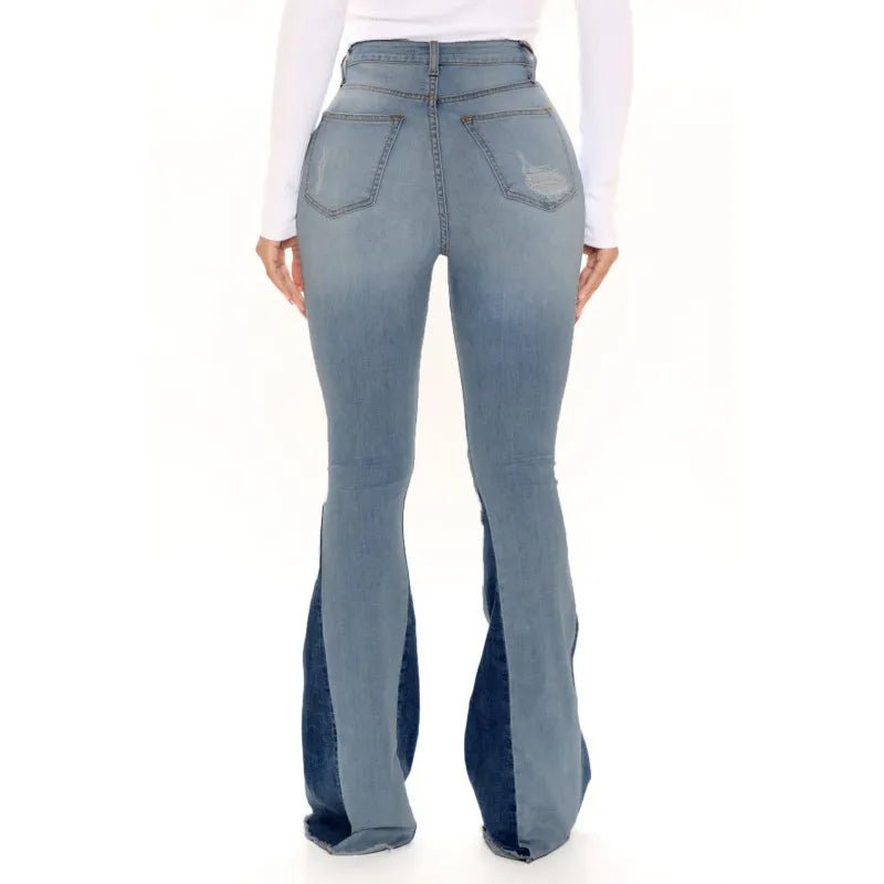 Ripped Flared Jeans