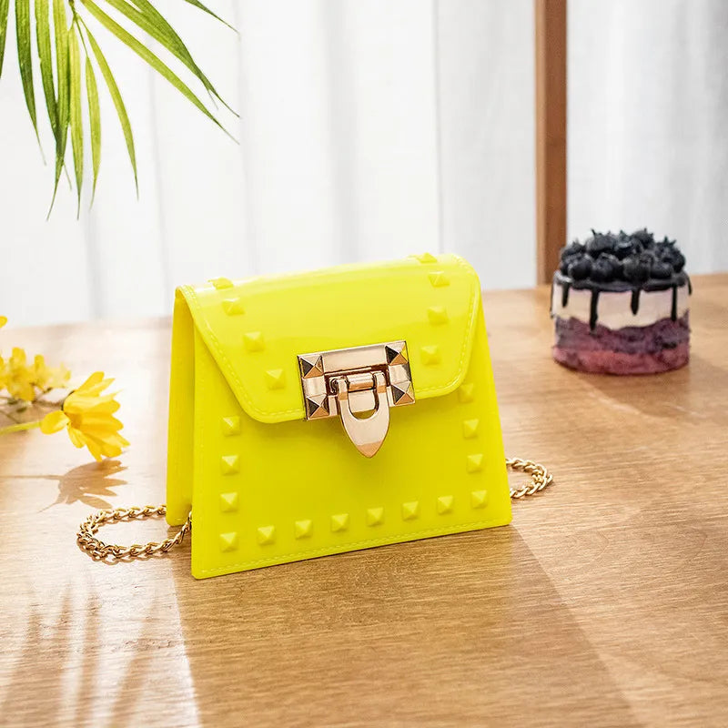Wholesale Women Fashion Rivet Chain Messenger Mini Bag