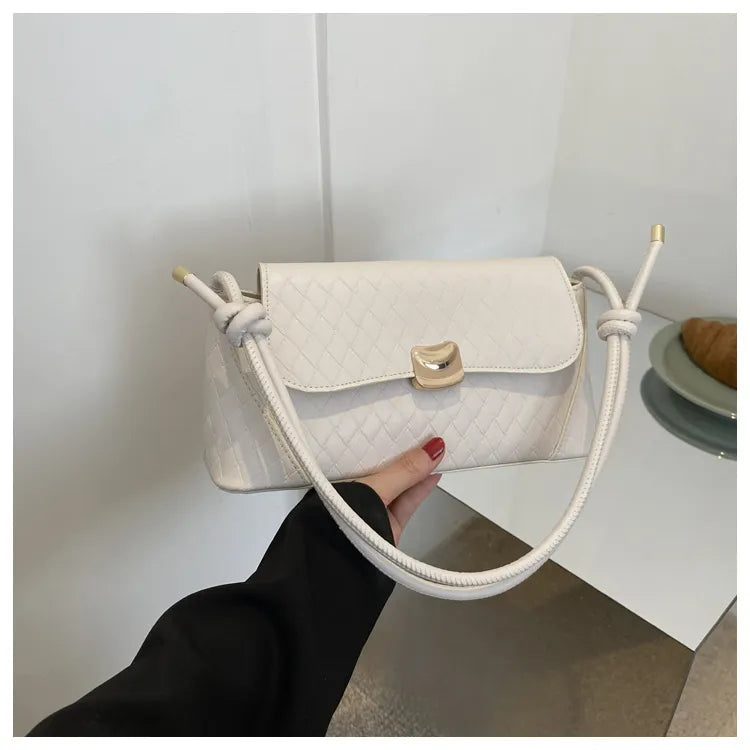 Rhomboid Flap-On PU Shoulder Underarm Bag