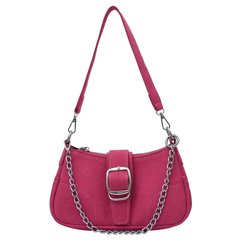 Women Fashion Solid Color Foreign Style Shoulder Bag