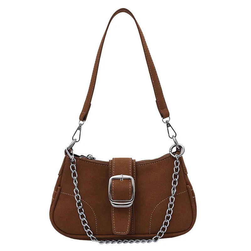 Women Fashion Solid Color Foreign Style Shoulder Bag