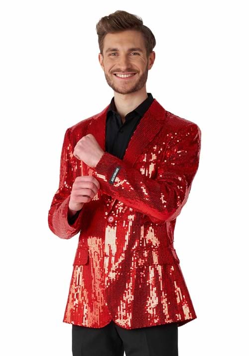 Suitmeister Men's Red Sequins Blazer