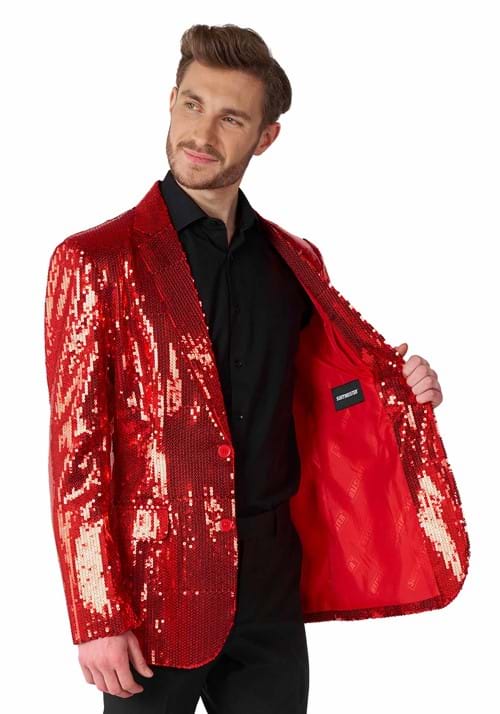 Suitmeister Men's Red Sequins Blazer