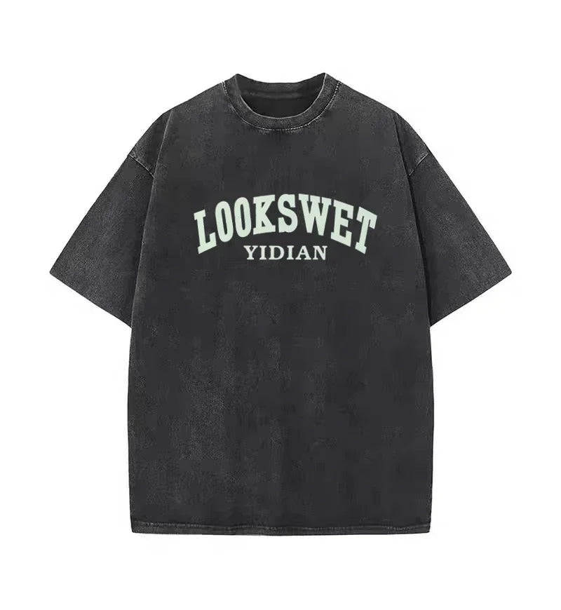 Men’s Retro Letter Print T-Shirt