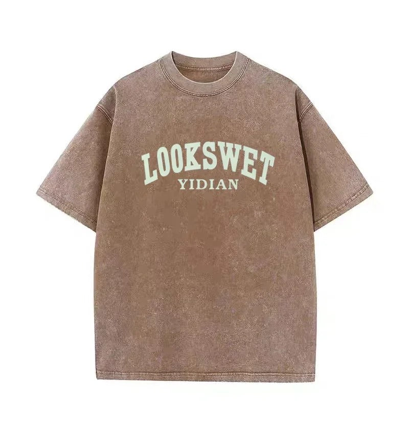 Men’s Retro Letter Print T-Shirt