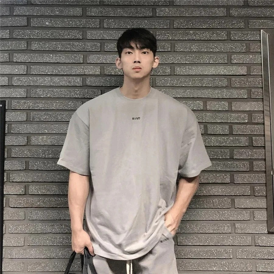 Men’s Oversized Hip Hop Fitness T-Shirt