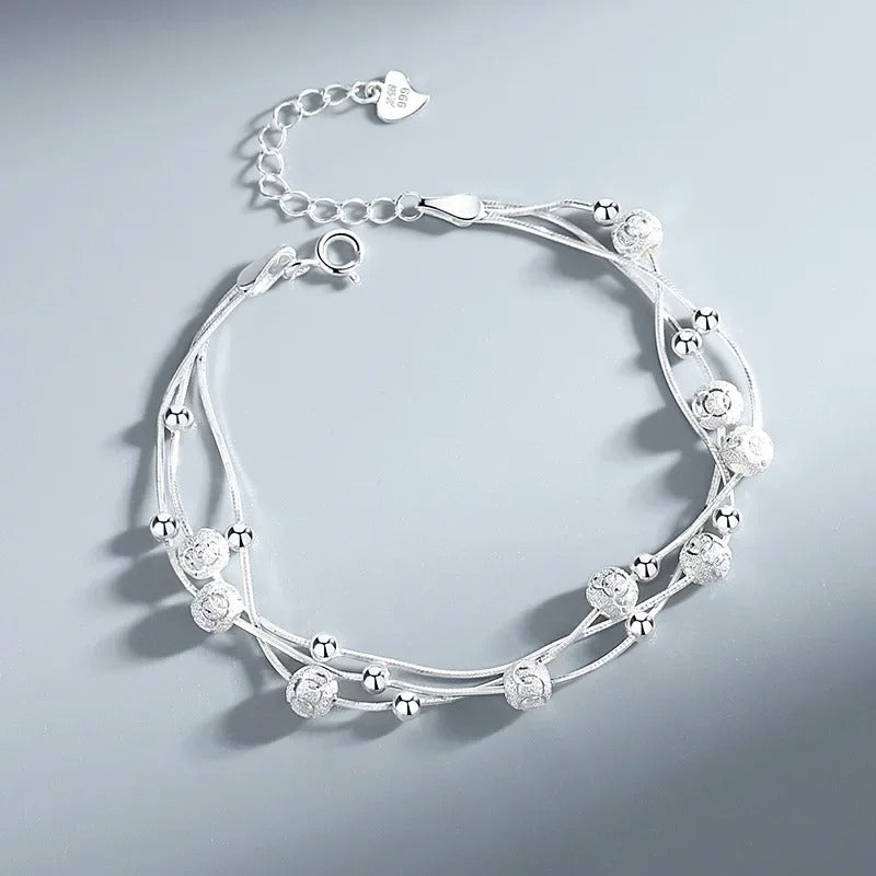 925 Sterling Silver Dreamcatcher Feather Bracelet