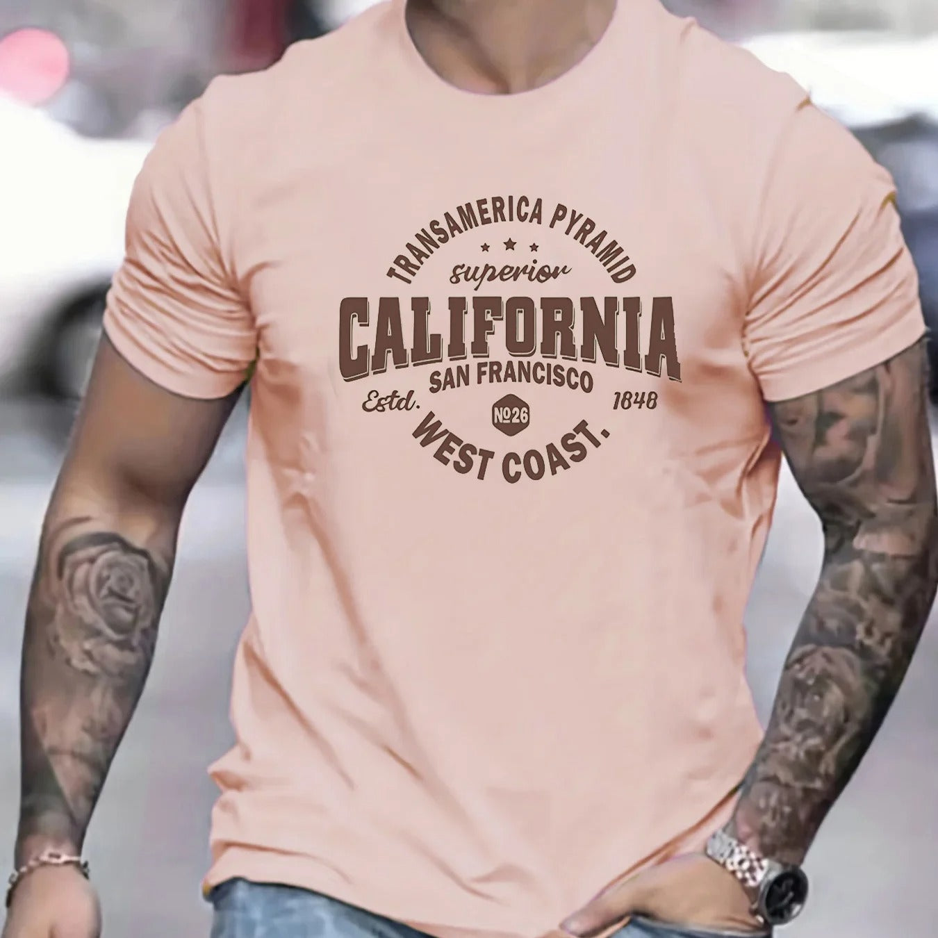 Men’s California West Coast Print T-Shirt