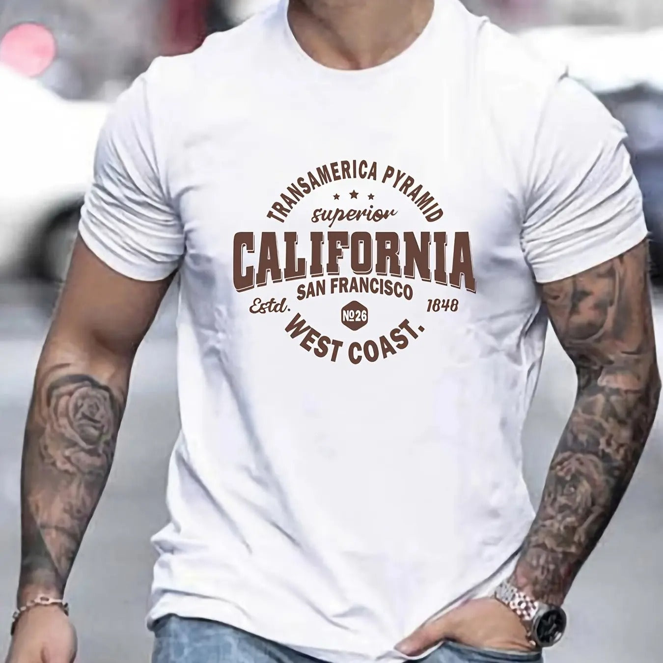 Men’s California West Coast Print T-Shirt