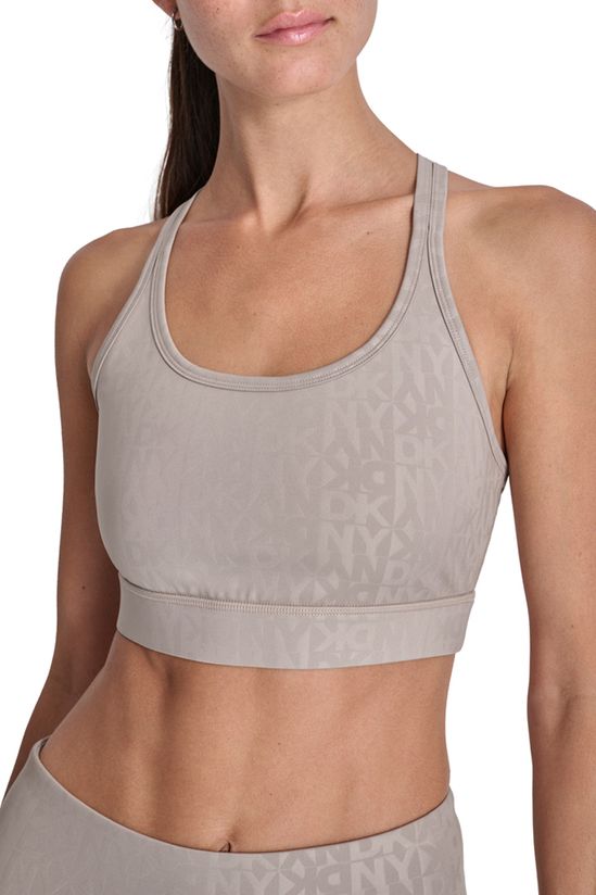 Logo Keyhole Bra Driftwood