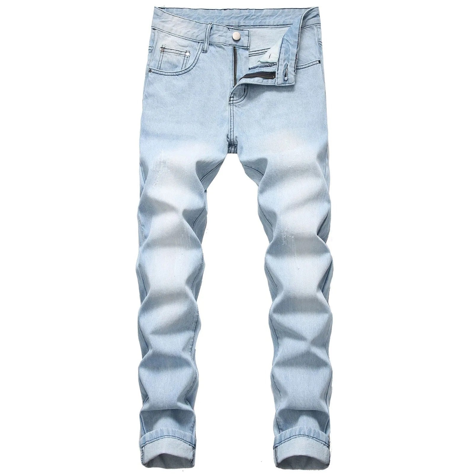 Men's Retro Style Washed Slim Fit Stretch Denim Jeans