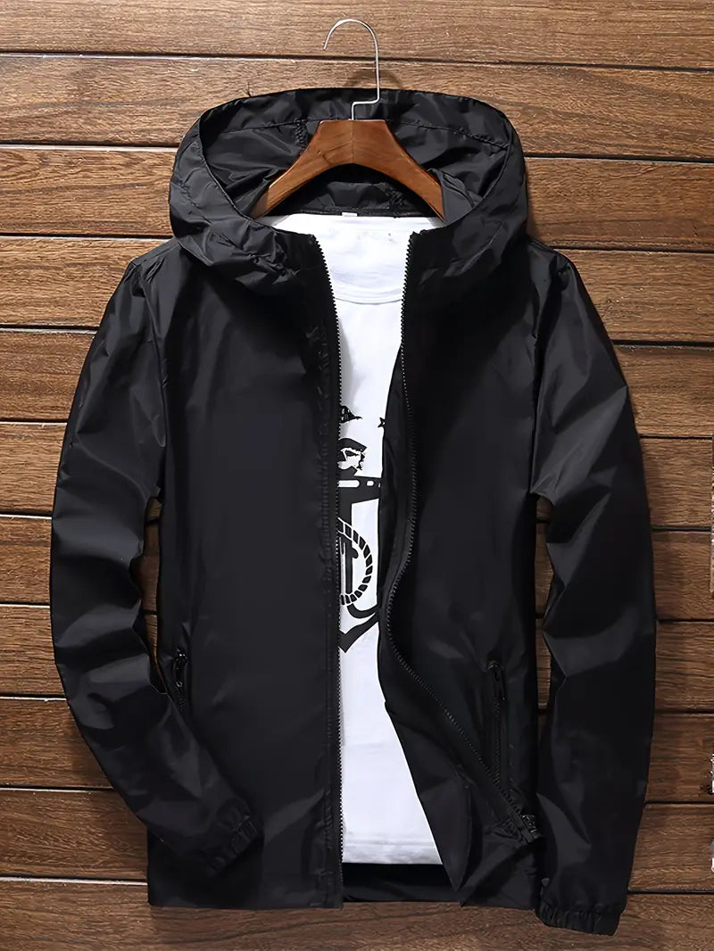 Men’s Outdoor Windproof Hooded Sports Jacket