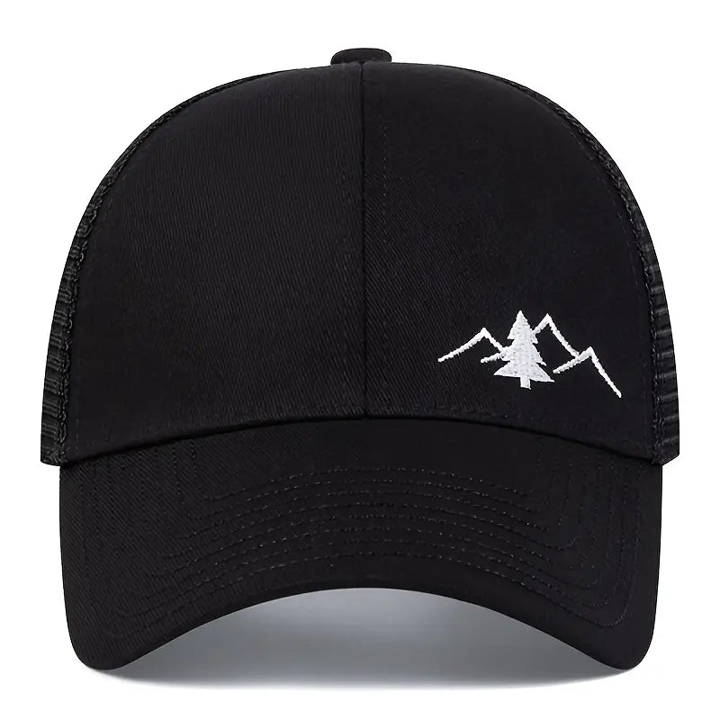 Men's Mountain Embroidered Mesh Cap