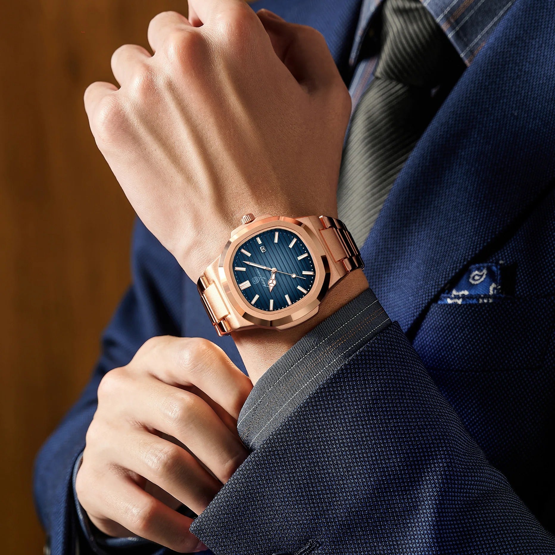 Casual Business Rose Gold Men's Watch