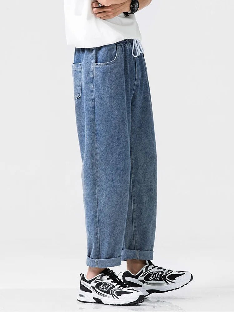 Men's Baggy Straight-Leg Denim Jeans