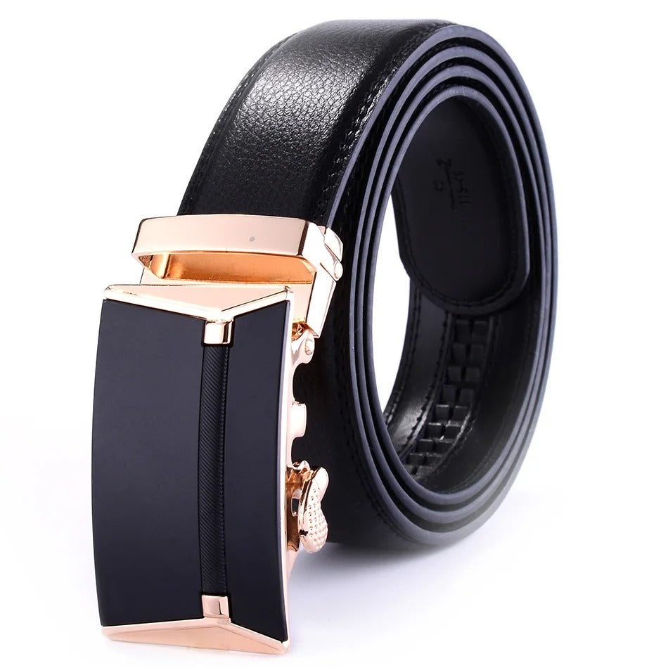 Men's Automatic Buckle Leather Belt – 130cm