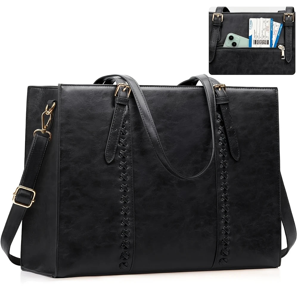 Women's Business Office Briefcase with Adjustable Detachable Strap