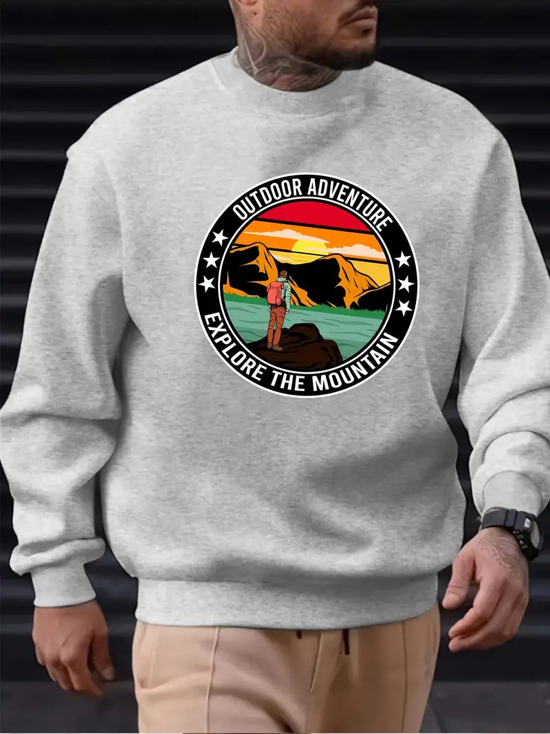Mountains  Men'S Fashion Crew Neck Sweater,