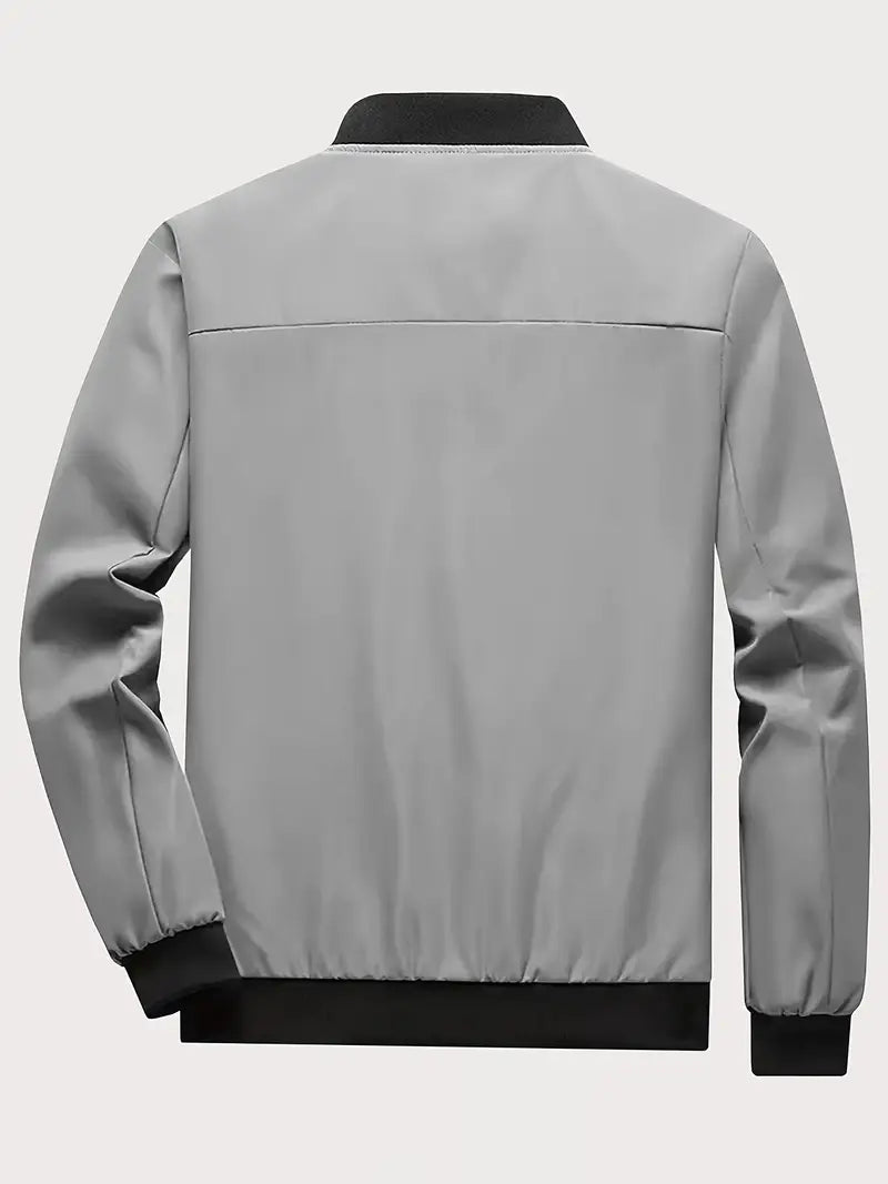 Men's Solid Sports Jacket with Pockets