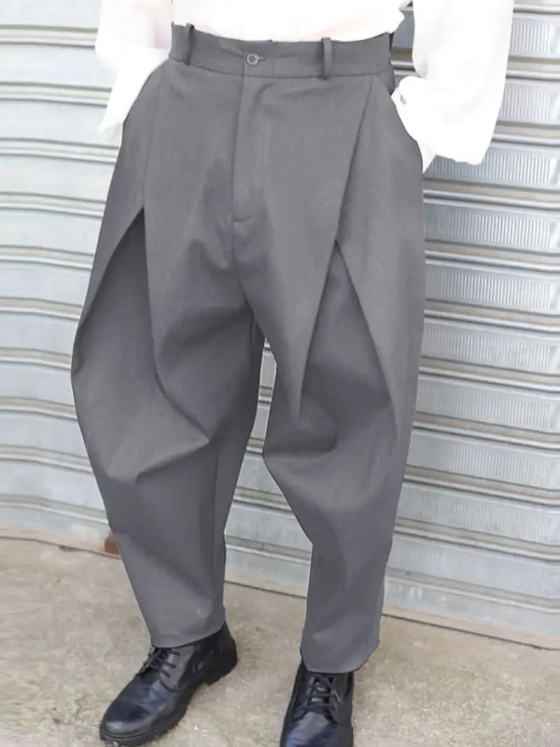 Men’s High-Waist Wide-Leg Chino Pants