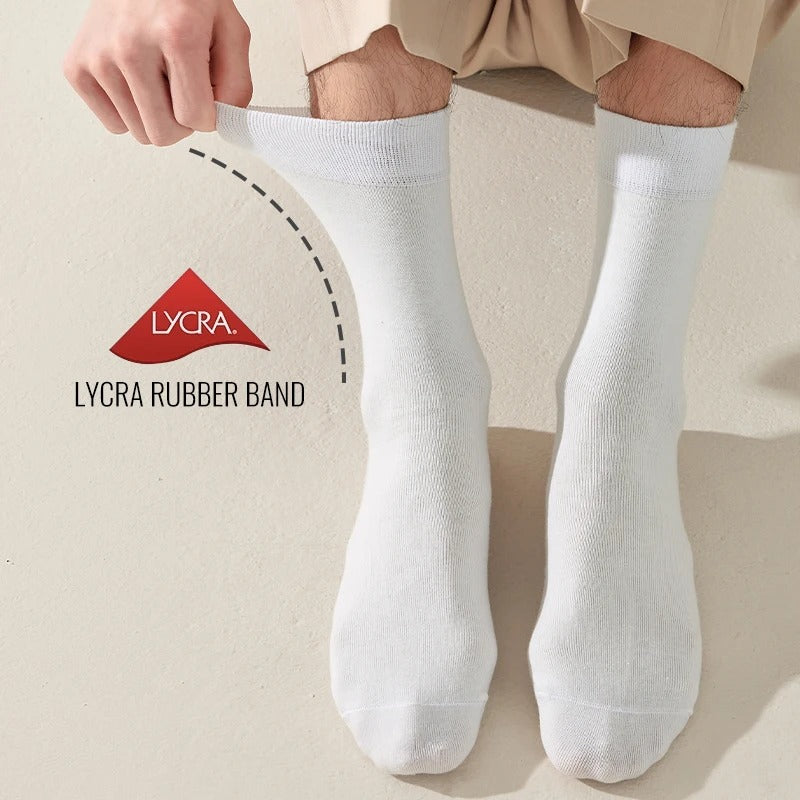 Men’s Cotton Long Crew Socks – 6 Pairs