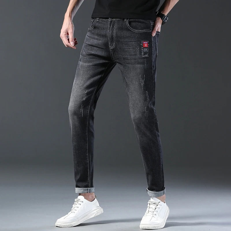 Men's Fashionable Lightweight Straight-Leg Denim Pants