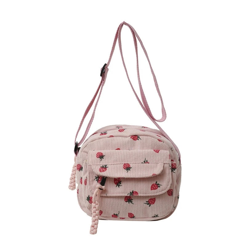 Women's Lightweight Corduroy Crossbody Bag