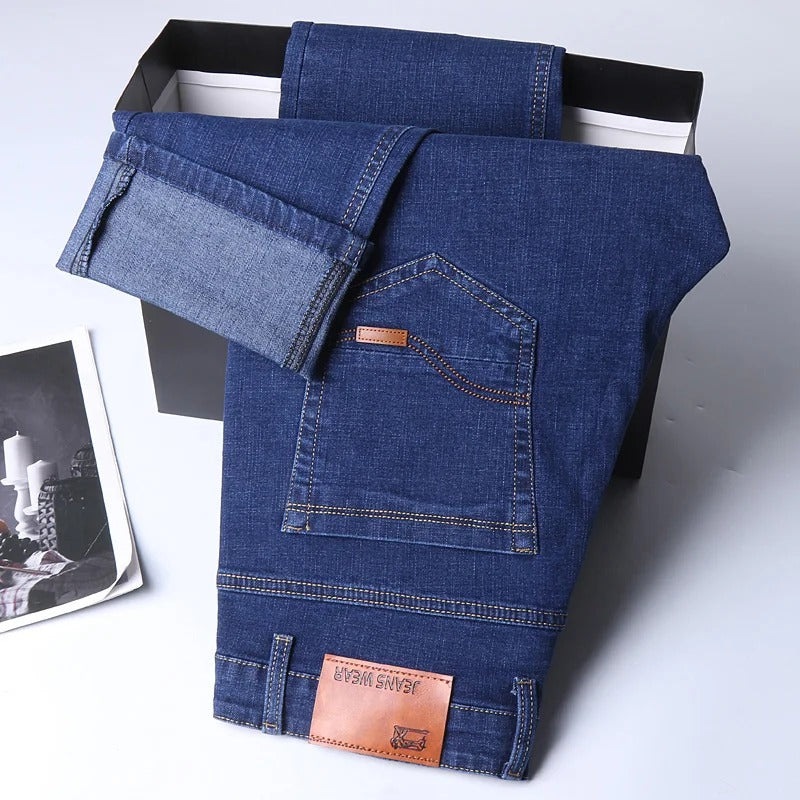 Men's Stretch Slim Fit Business Denim Pants