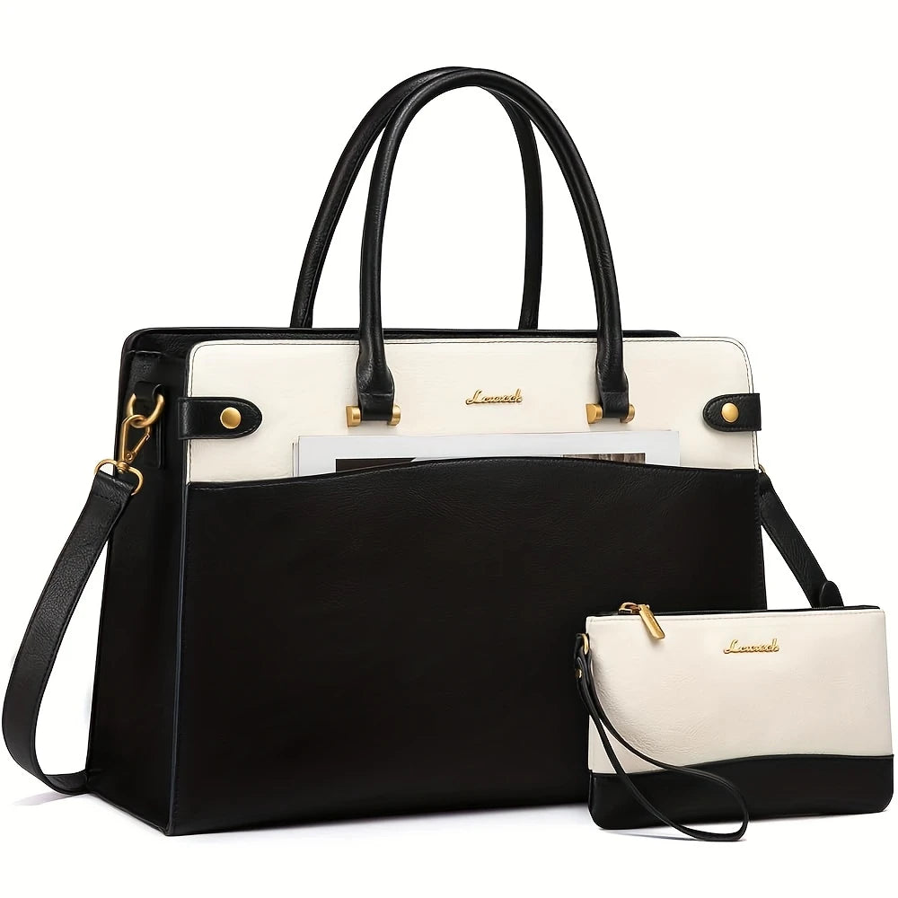 Women - High Quality 15.6 Inch Business Briefcase with Floral Pattern