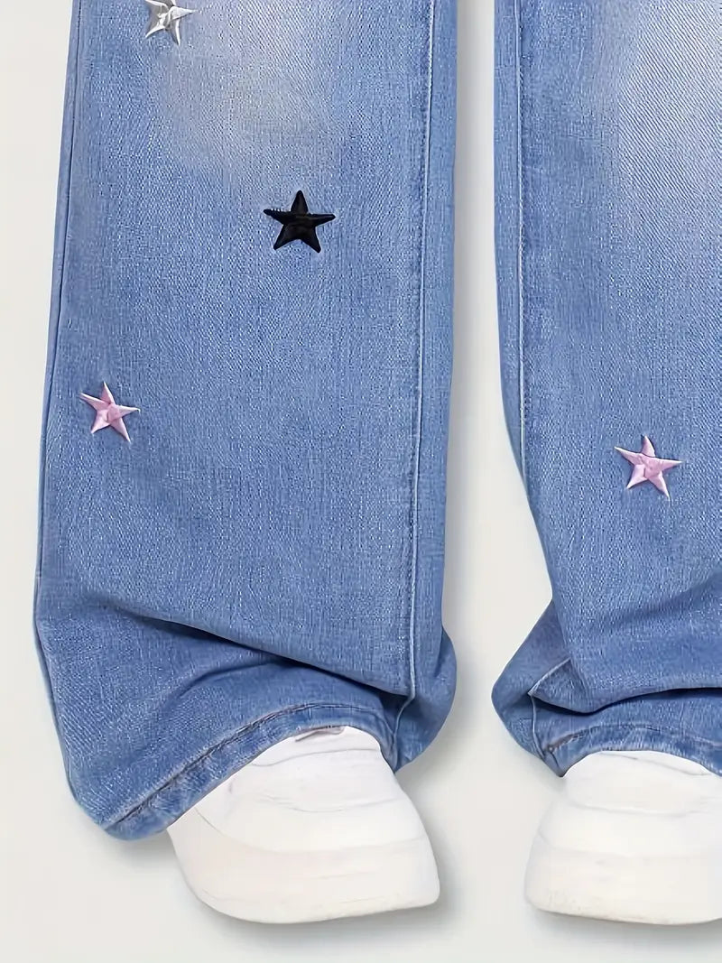 Light Blue Denim Girls' Straight-Leg Pant