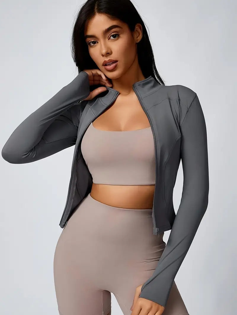 Women's High Stretch Polyester Spandex Blend Sports Top