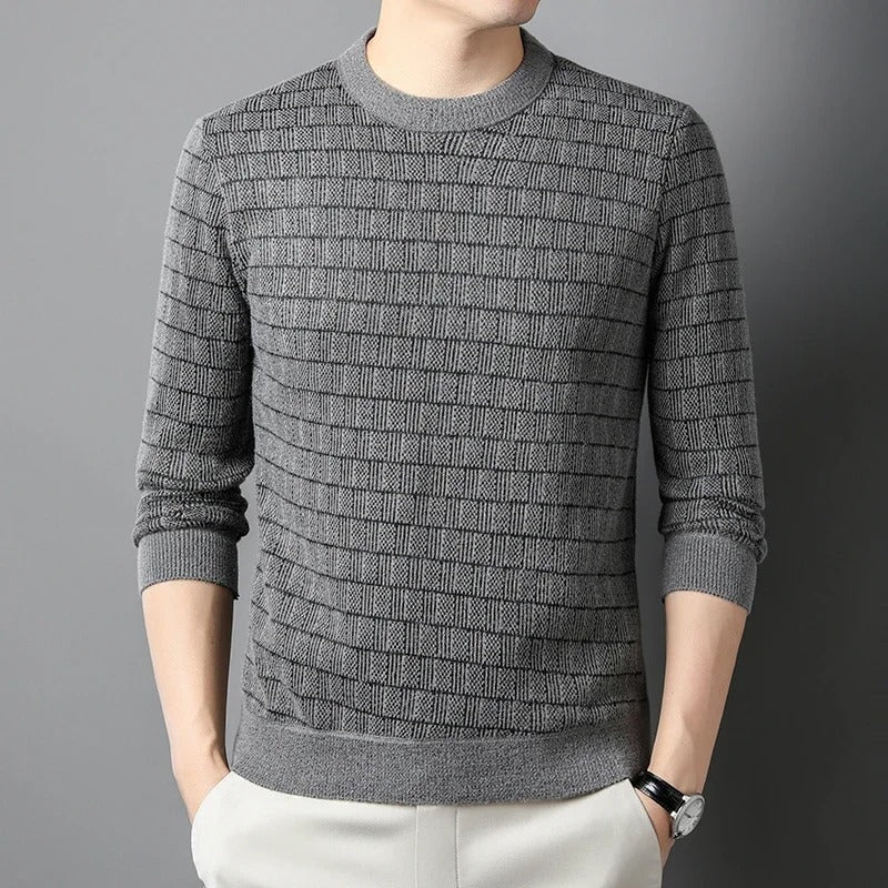 Men’s Casual Knit Round Neck Pullover Sweater