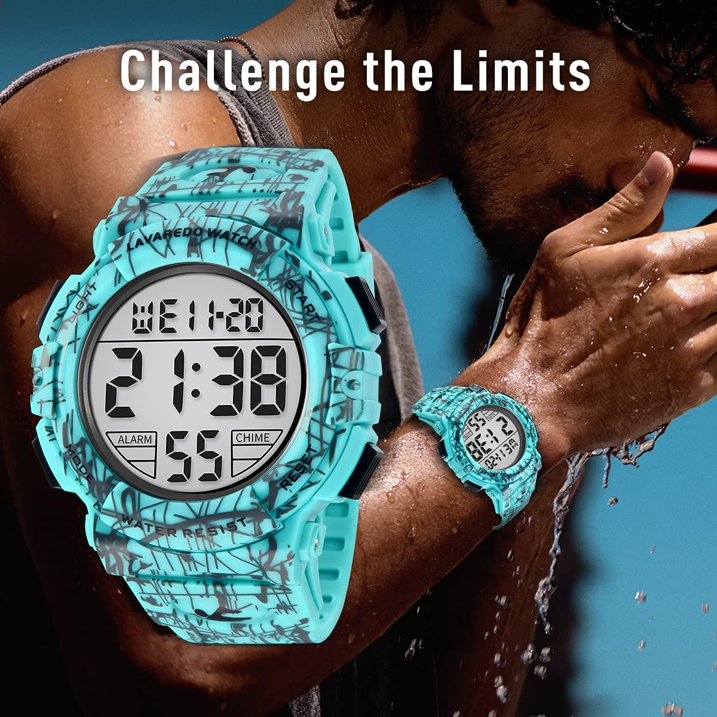 Watches for Man Digital Watches Waterproof Sport Watch with LED Backlight, Running Sports Digital Watch Gifts for Man Father's Day Gift