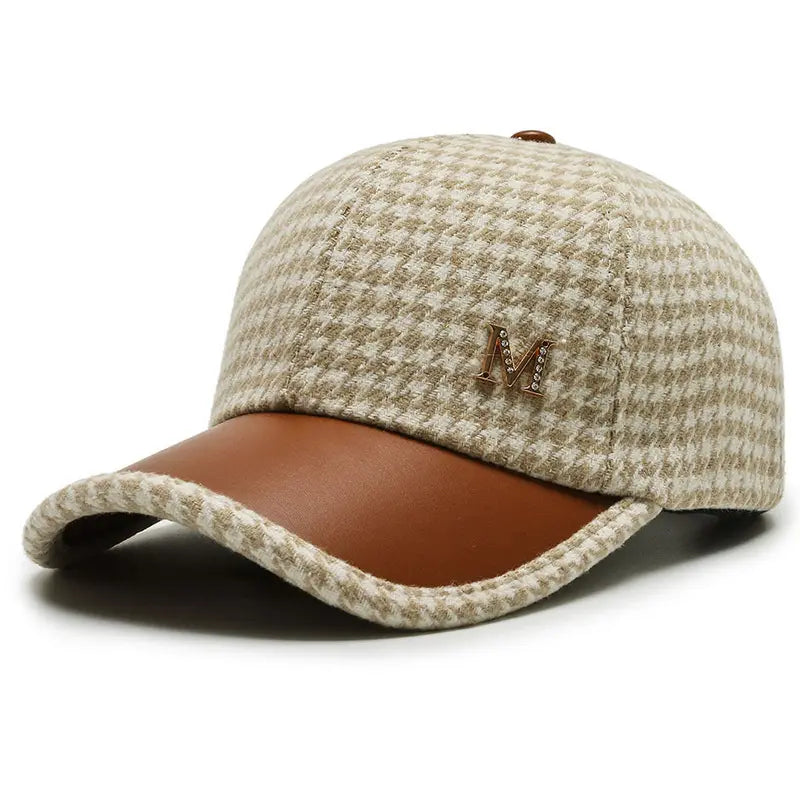 Lightweight Retro Houndstooth Baseball Cap
