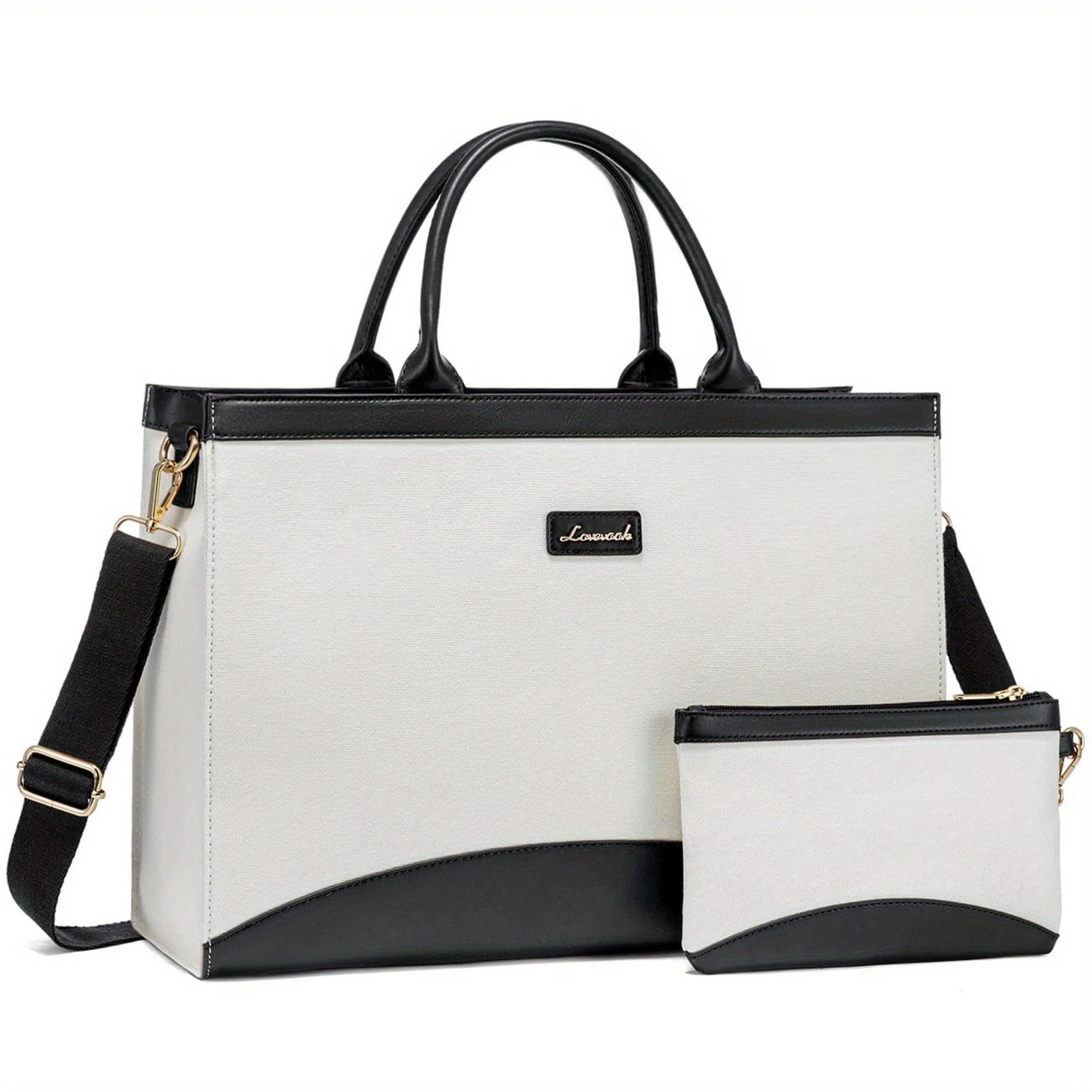 women  Large Capacity Work Bag With Clutch Purse For Women, Jute Computer Bag For Business Office