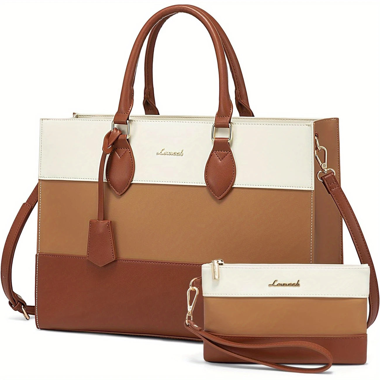 Women, Work Totes Business Office Computer Briefcase with Clutch Purse