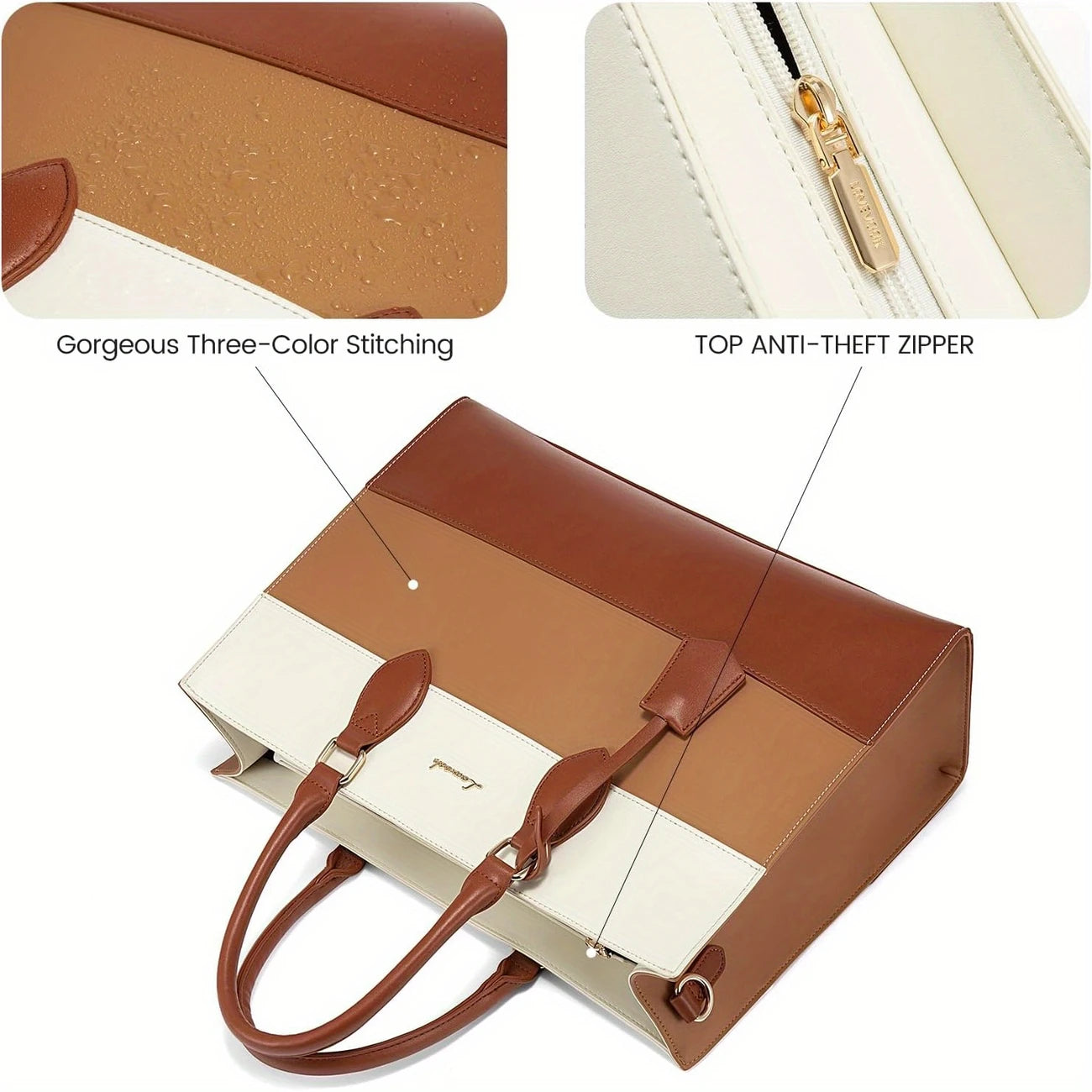 Women, Work Totes Business Office Computer Briefcase with Clutch Purse