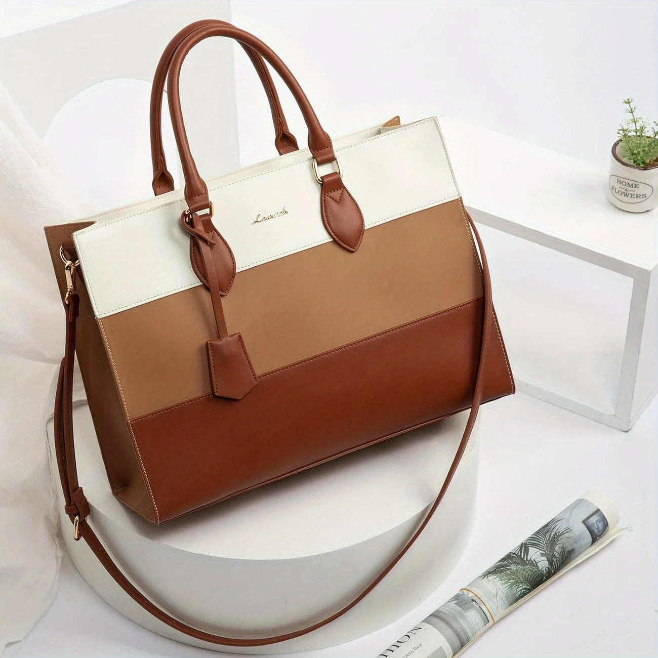 Women, Work Totes Business Office Computer Briefcase with Clutch Purse