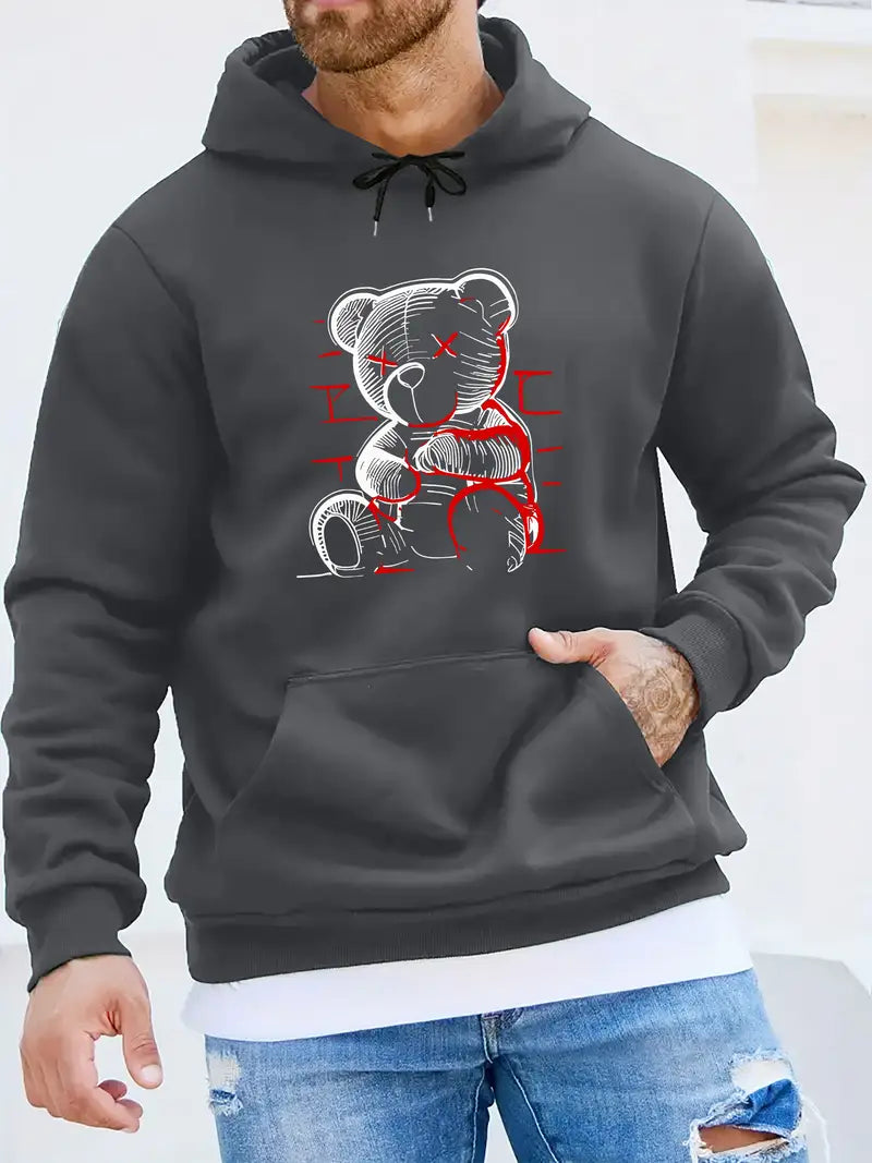 Men's Casual Printed Hoodie