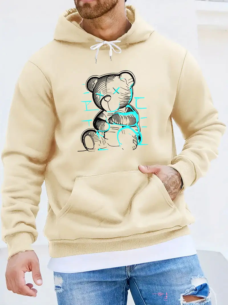 Men's Casual Printed Hoodie