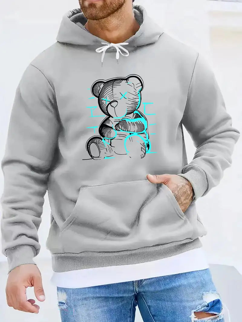 Men's Casual Printed Hoodie
