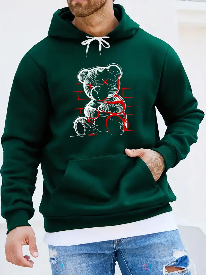 Men's Casual Printed Hoodie