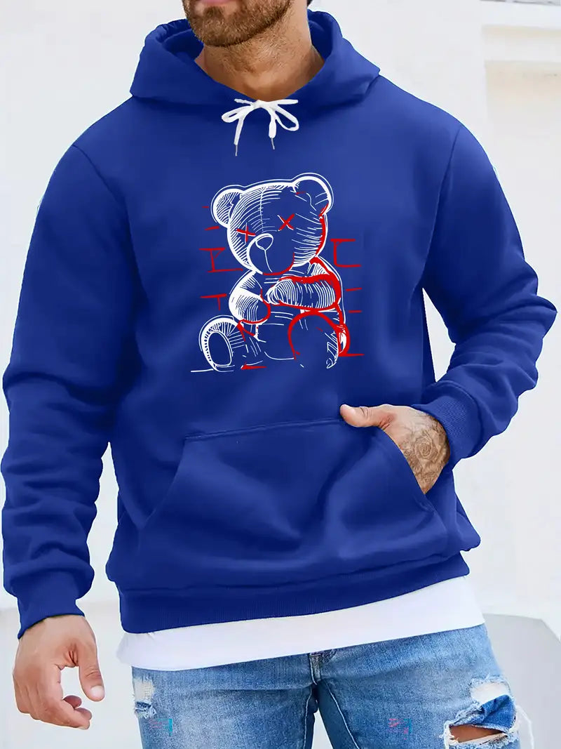 Men's Casual Printed Hoodie